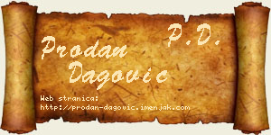 Prodan Dagović vizit kartica